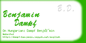 benjamin dampf business card